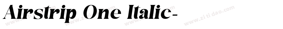 Airstrip One Italic字体转换
